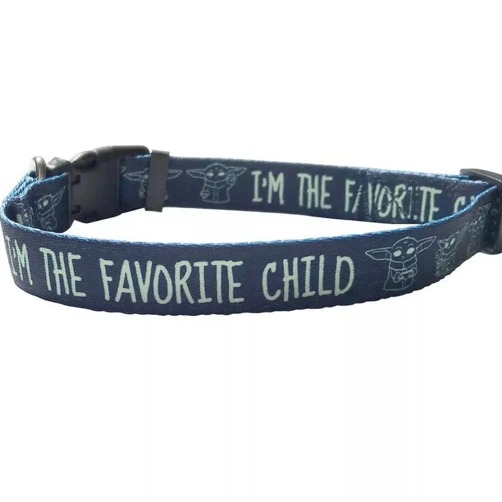 Star Wars Mandalorian Baby Yoda I'm The Favorite Child Dog Collar Medium NEW